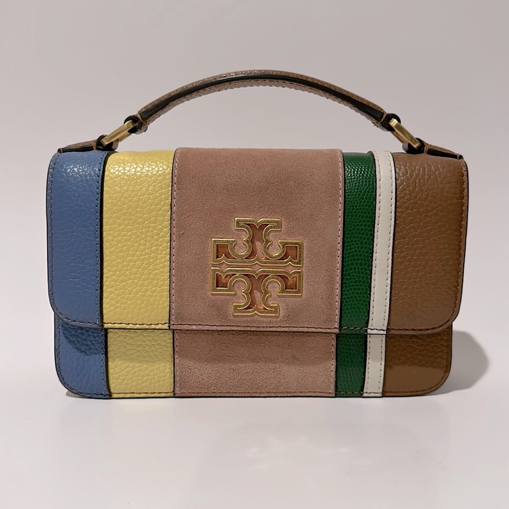 Tory Burch Britten Stripe Mini Top Handle
